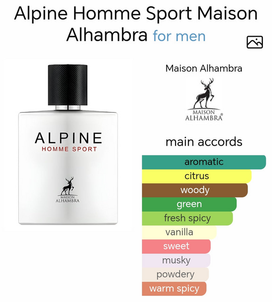 Alpine Homme Sport 100ml Maison Alhambra