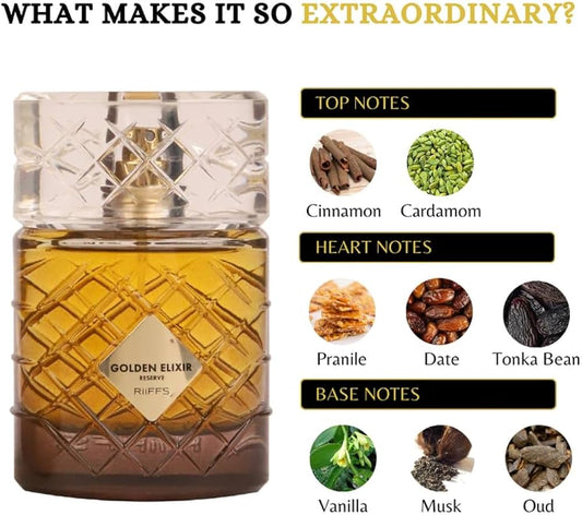 Golden Elixir Reserve Extrait de Parfum 100ml Riiffs Perfumes