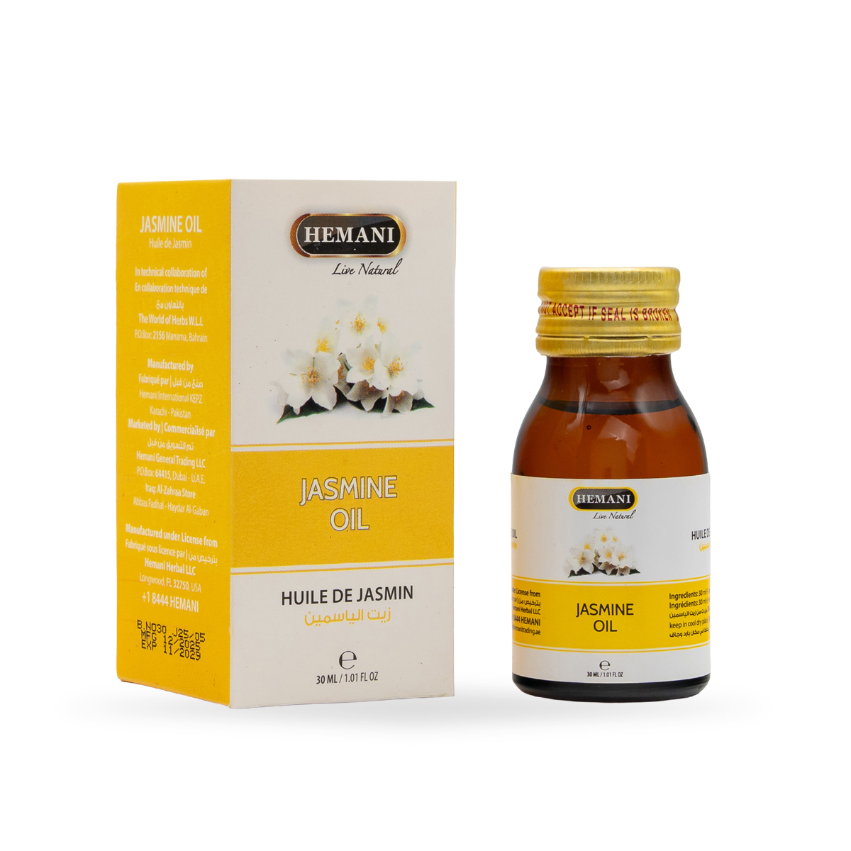 Herbal Oil 30ml Jasmine Floral Aromatic Oil for Relaxation & Skin Comfort x12
