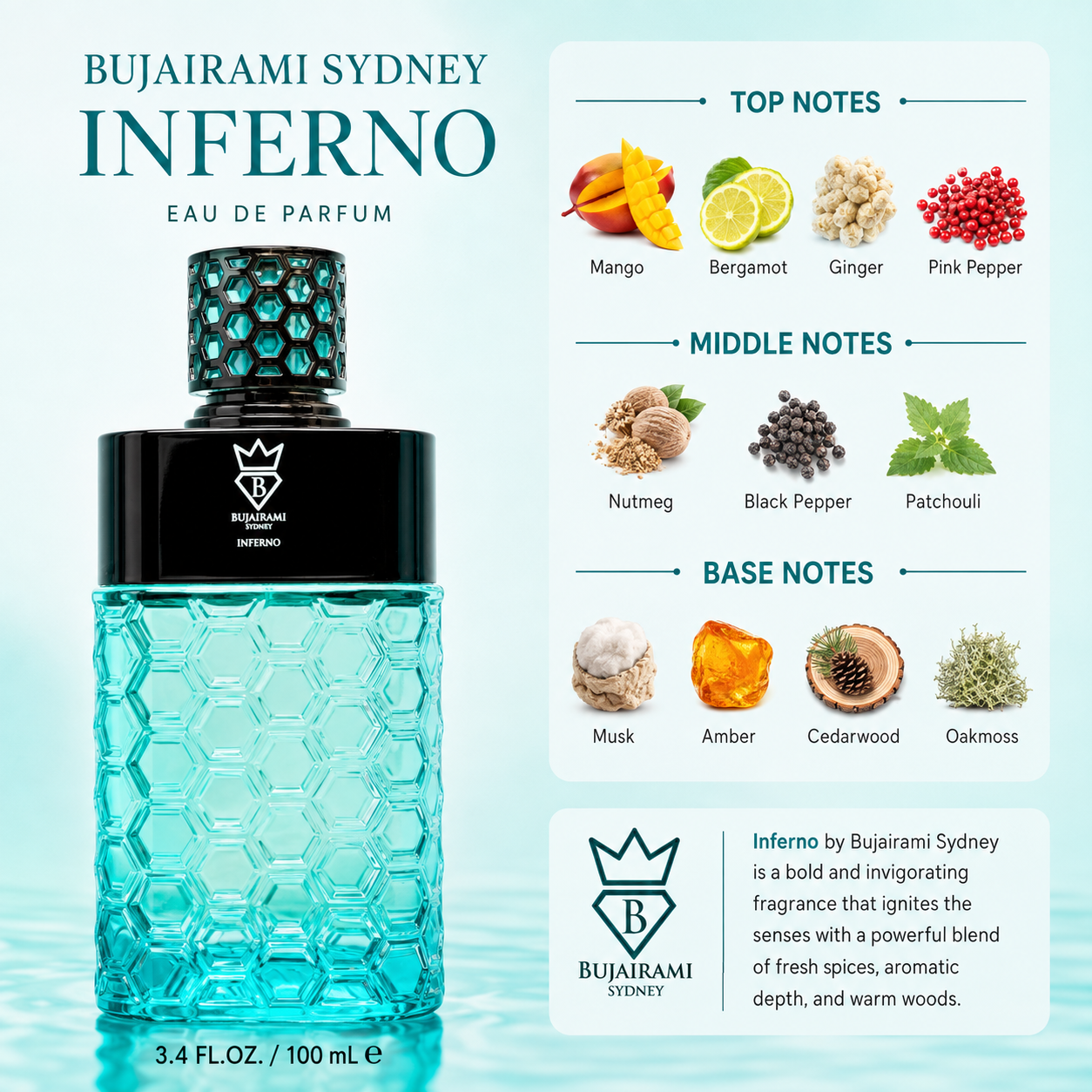 Inferno by Bujairami Extrait de Parfum 100ml Bujairami