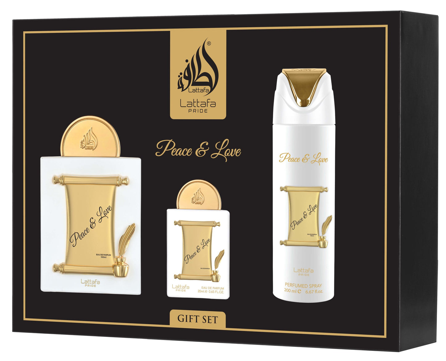 Peace & Love Gift Set 3pc Lattafa Pride