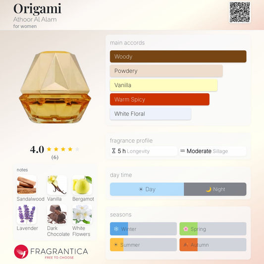 Origami 80ml EDP Athoor Al Alam by Fragrance World