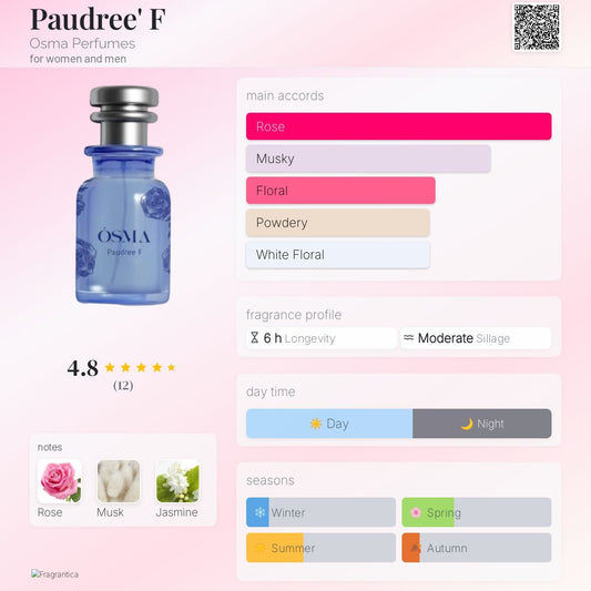 Paudree F Eau de Parfum 75ml Osma Perfumes