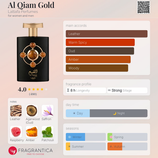 Al Qiam Gold Eau de Parfum 100ml Lattafa Pride