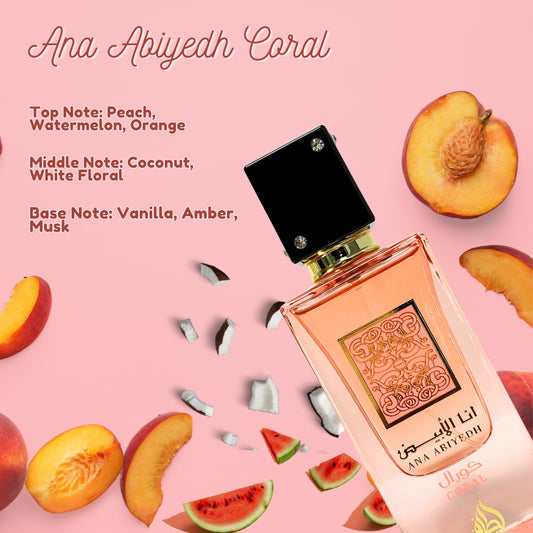 Ana Abiyedh Coral Eau de Parfum 60ml Lattafa