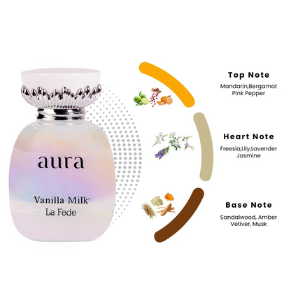 Aura Vanilla Milk Eau de Parfum 100ml Khadlaj