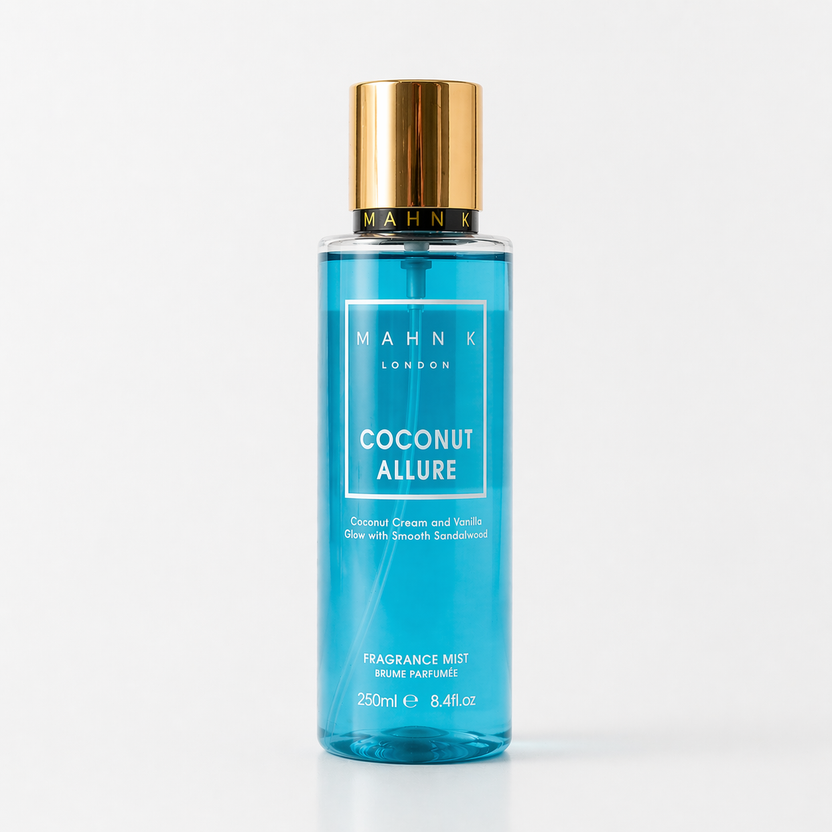 Coconut Allure Body Fragrance Mist 250ml Creamy Coconut Warm Vanilla Sandalwood