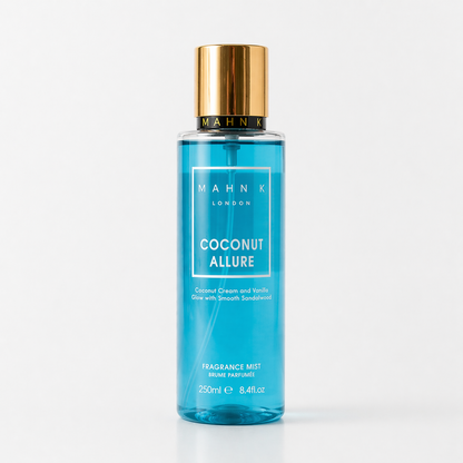 Coconut Allure Body Fragrance Mist 250ml Creamy Coconut Warm Vanilla Sandalwood