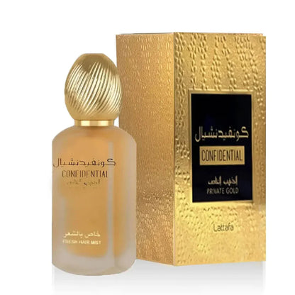 confidential private gold hair mist 50ml wholesale lattafa