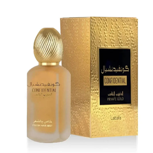 confidential private gold hair mist 50ml wholesale lattafa