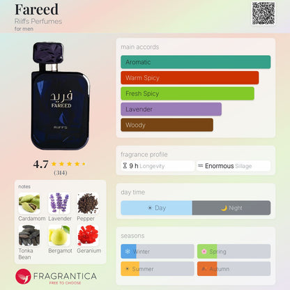 Fareed Eau de Parfum 100ml Riiffs Perfumes