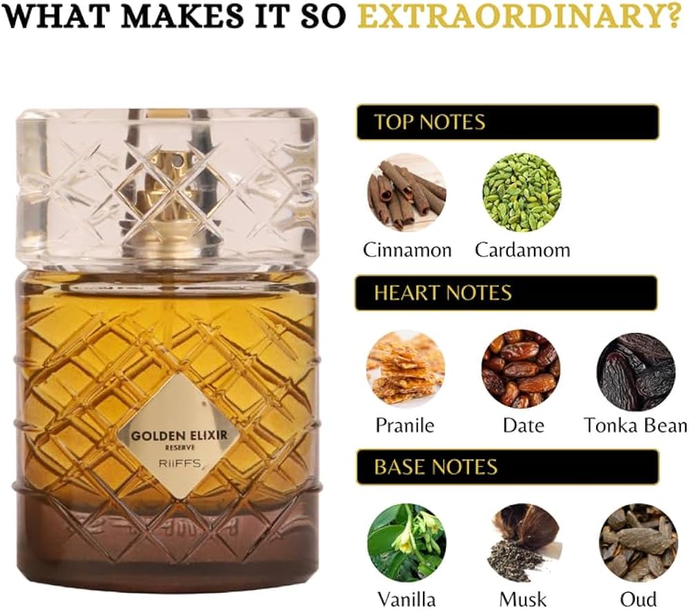 Golden Elixir Reserve Extrait de Parfum 100ml Riiffs Perfumes