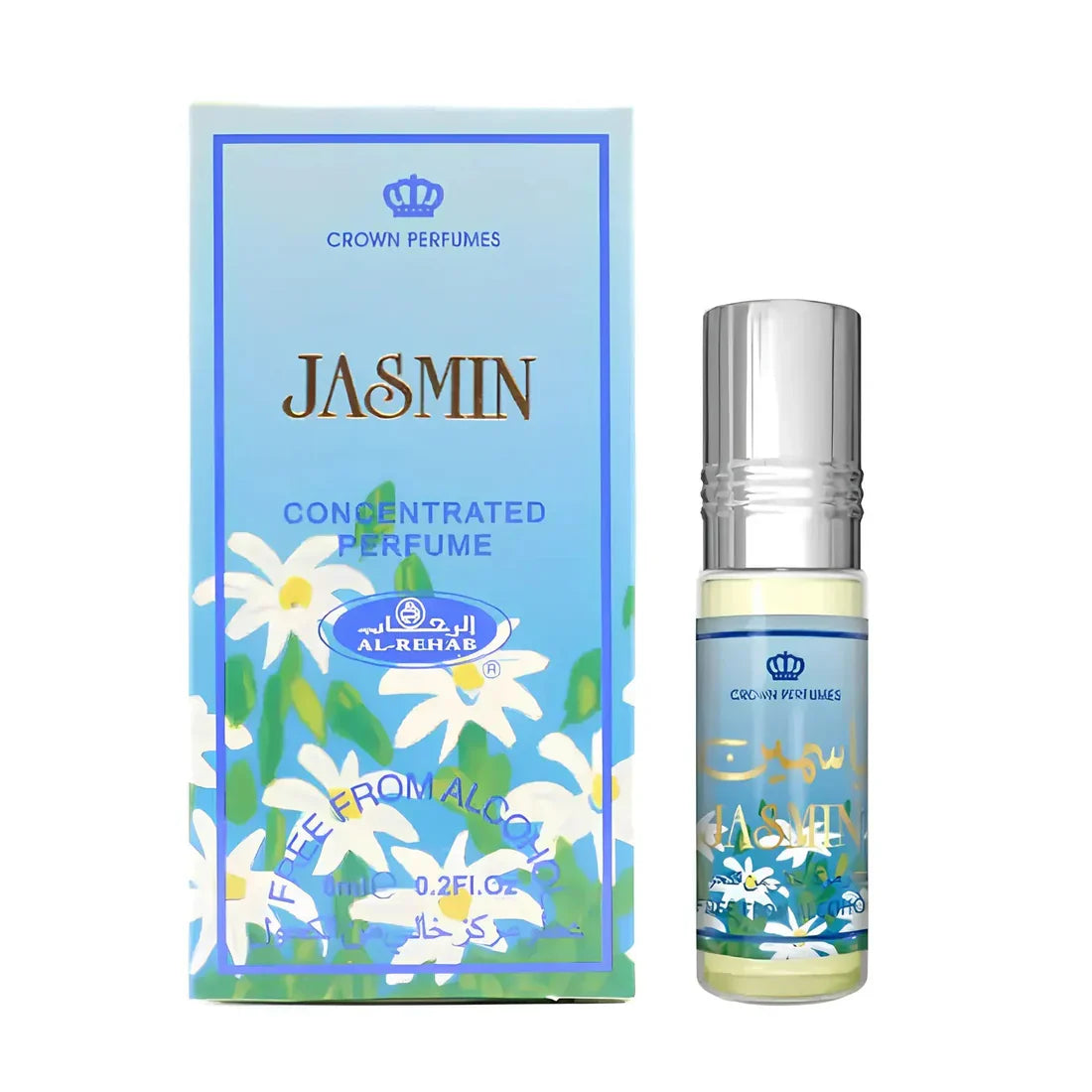 Jasmin Perfume Oil 6ml Al Rehab x6
