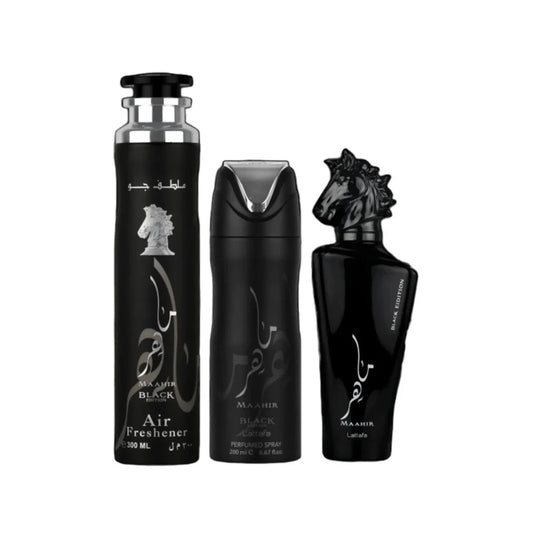 Maahir Black Edition 3 Piece Gift Set Lattafa