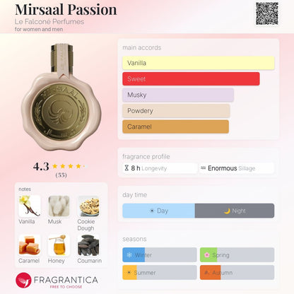 Mirsaal Passion Eau de Parfum 85ml Le Falcone