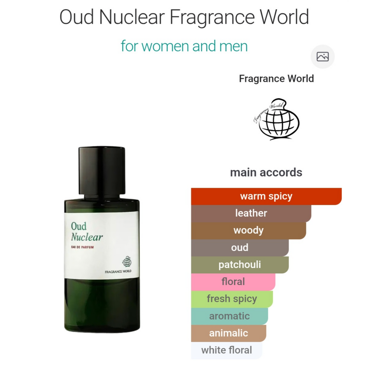 Oud Nuclear Eau de Parfum 60ml Fragrance World