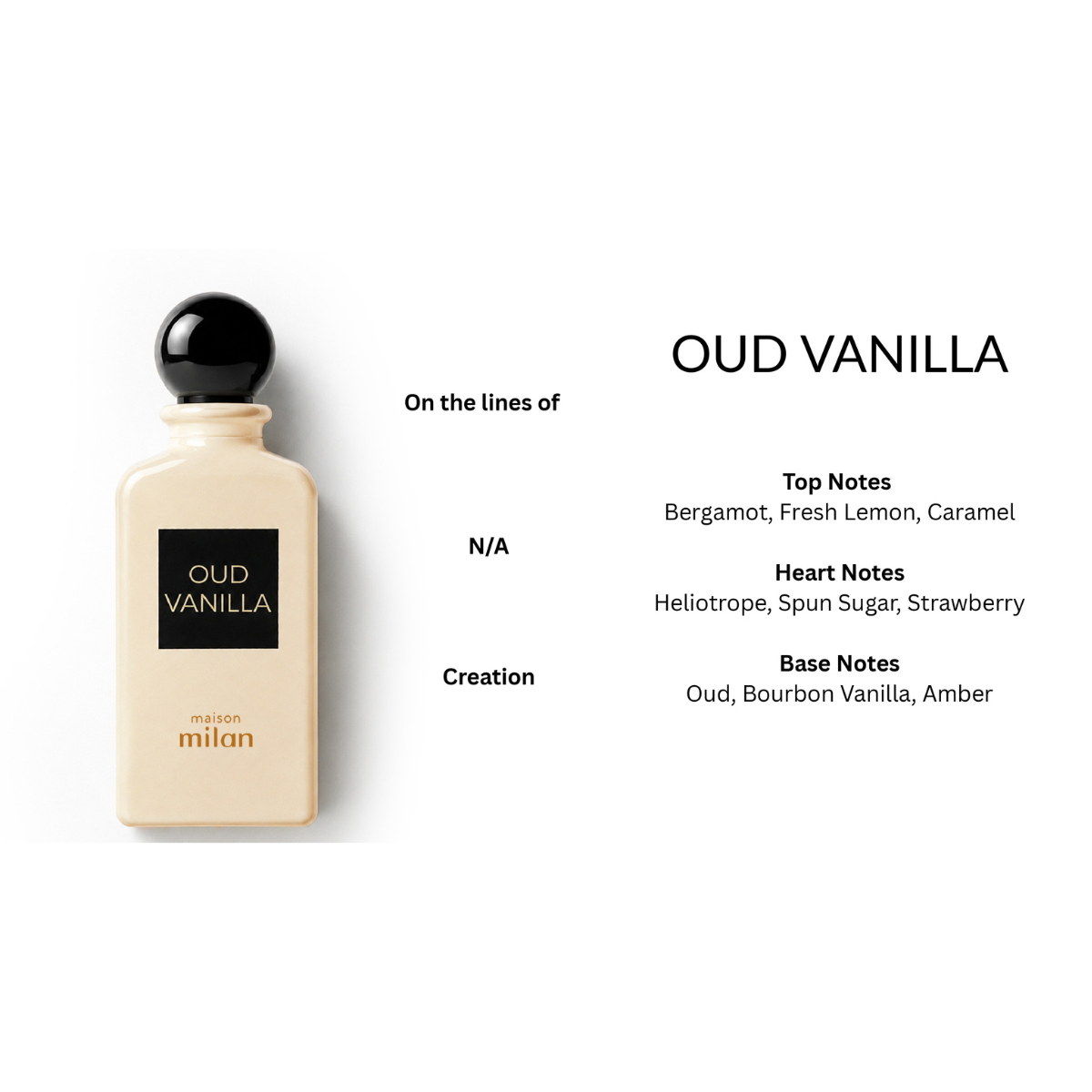 Oud Vanilla Eau de Parfum 90ml Maison Milan