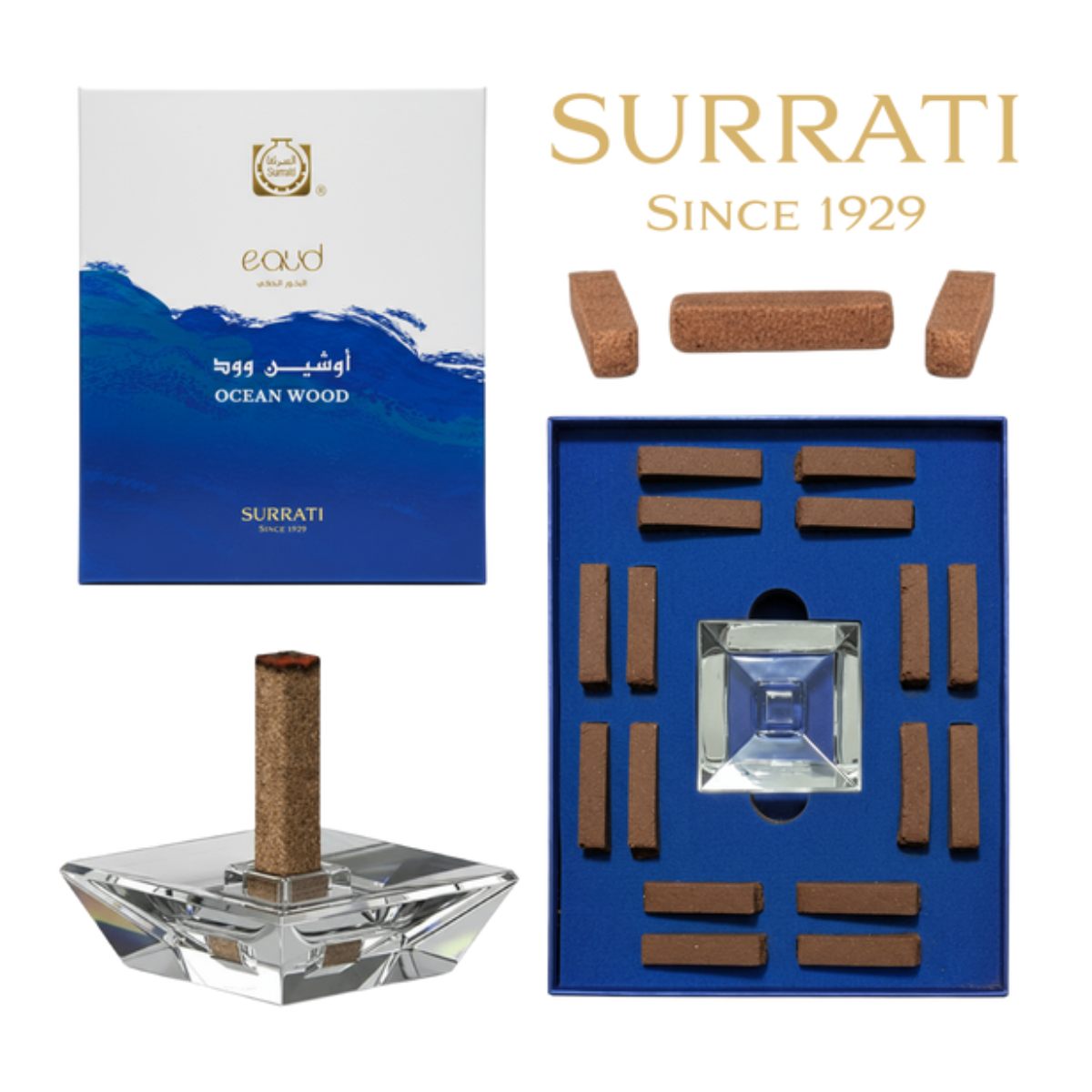 Ocean Wood E-oud Incense 16 Sticks Surrati