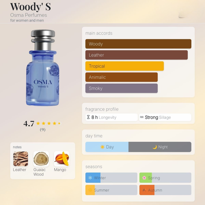 Osma Woody S Eau de Parfum 75ml Osma Perfumes