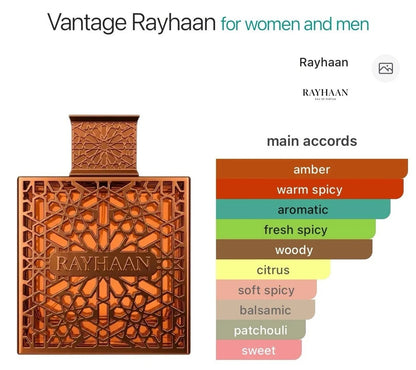 Rayhaan Vantage Perfume 100ml EDP By Rayhaan