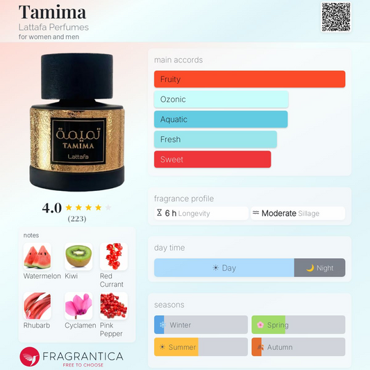 Tamima Eau de Parfum 100ml Lattafa