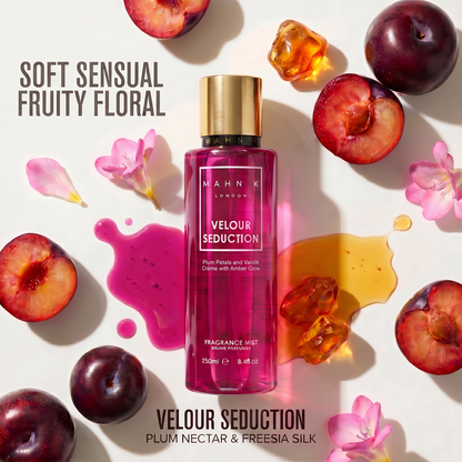 Velour Seduction Body Fragrance Mist 250ml Floral Fruity Amber Musky Necter