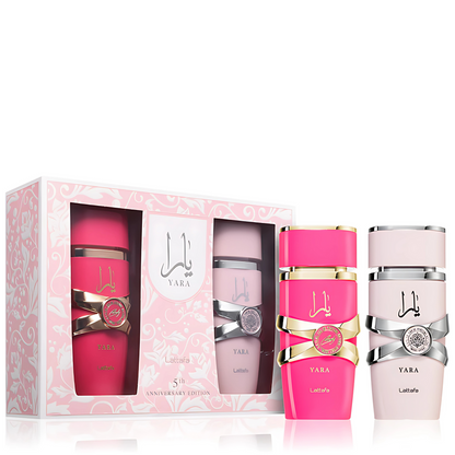 Yara 5th Anniversary Edition Gift Set Lattafa Yara and Yara Candy