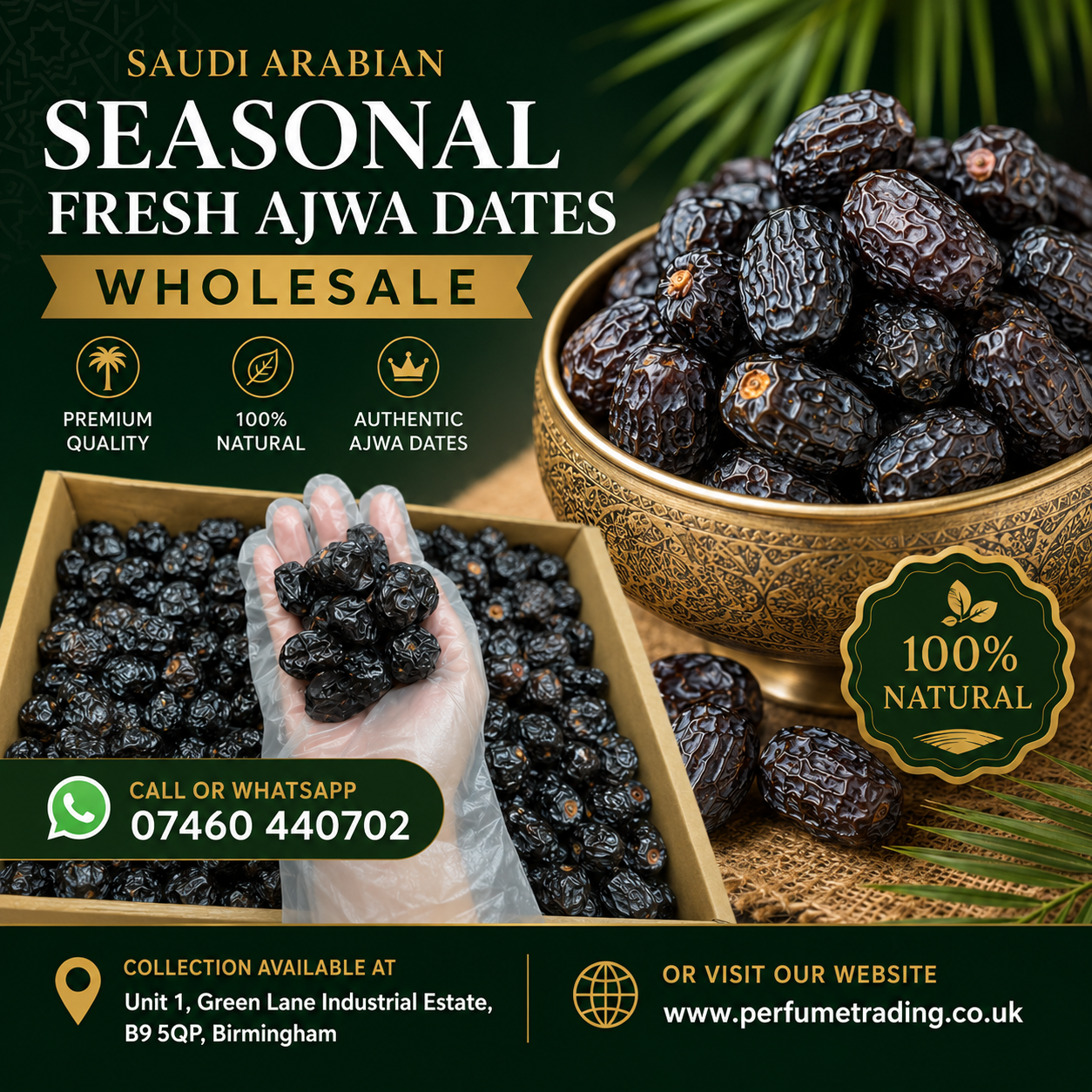 Ajwa Dates (Madinah Al Munawarah Dates) The King of Dates 20kg Box