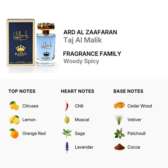 Taj Al Malik (The King) Eau de Parfum Spray 100ml Ard Al Zaafaran