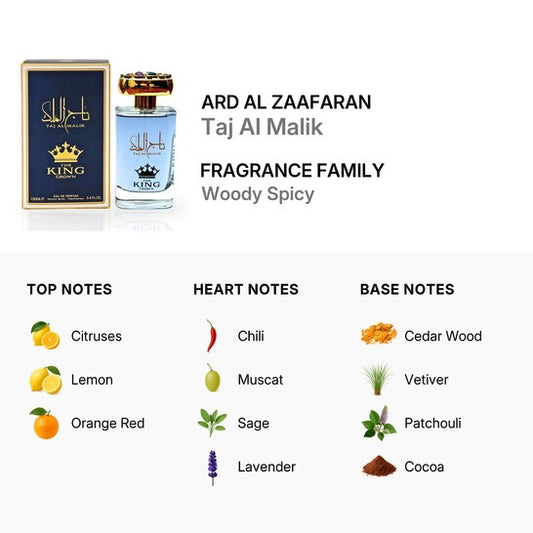 Taj Al Malik (The King) Eau de Parfum Spray 100ml Ard Al Zaafaran