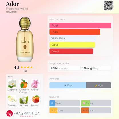 Ador Eau de Parfum 50ml Fragrance World