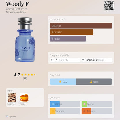 Woody F Eau de Parfum 75ml Osma Perfumes