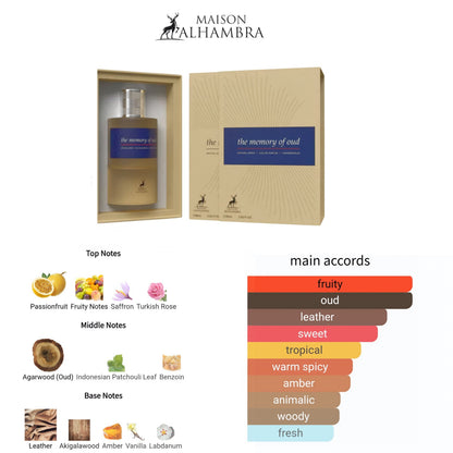 The Memory of Oud Eau de Parfum 60ml Maison Alhambra