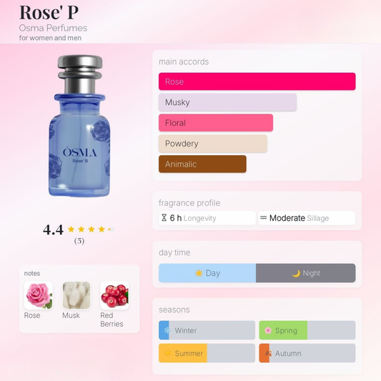 Osma Rose P Eau de Parfum 75ml Osma Perfumes