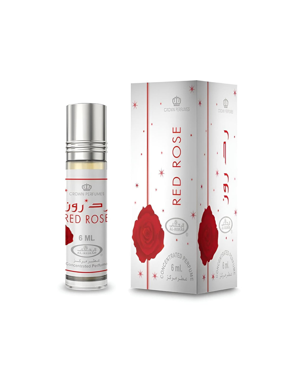 Red Rose Perfume Oil 6ml Al Rehab x6