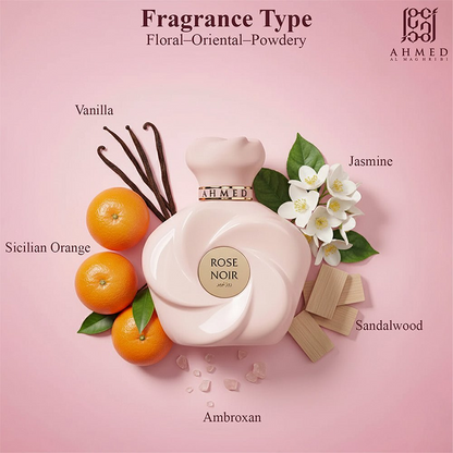 Rose Noir Eau de Parfum 75ml Ahmed Al Maghribi