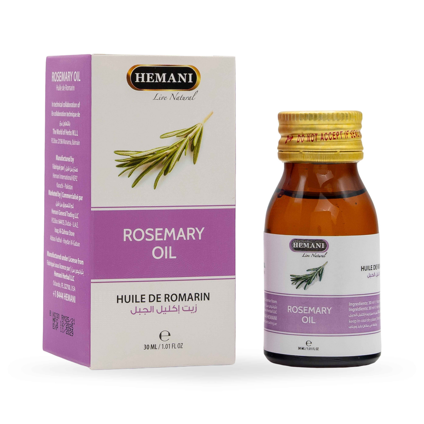 Herbal Rosemary Oil 30ml – 100% Natural Herbal Oil for Hair, Scalp & Wellness x12