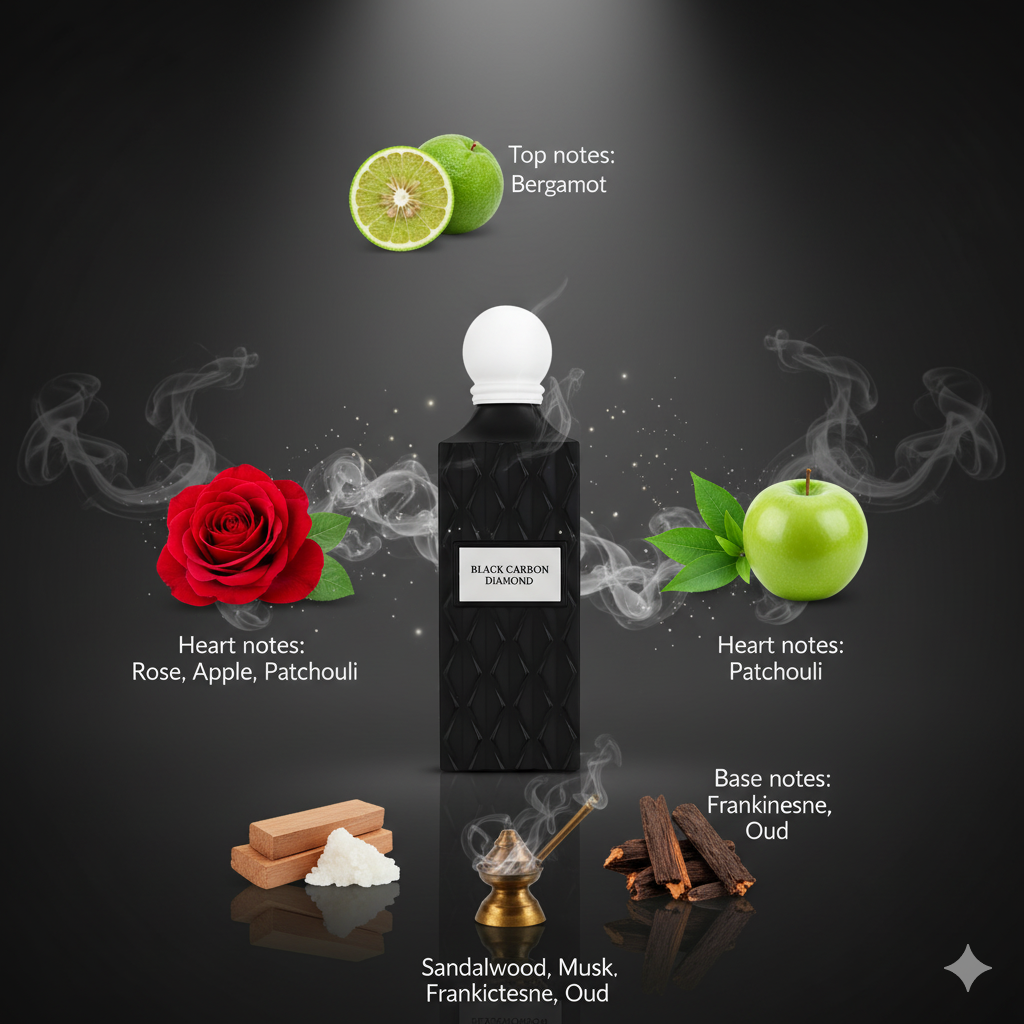 Black Carbon Diamond Eau de Parfum 150ml Ibraheem Al Qurashi