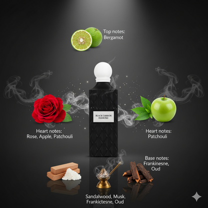 Black Carbon Diamond Eau de Parfum 150ml Ibraheem Al Qurashi