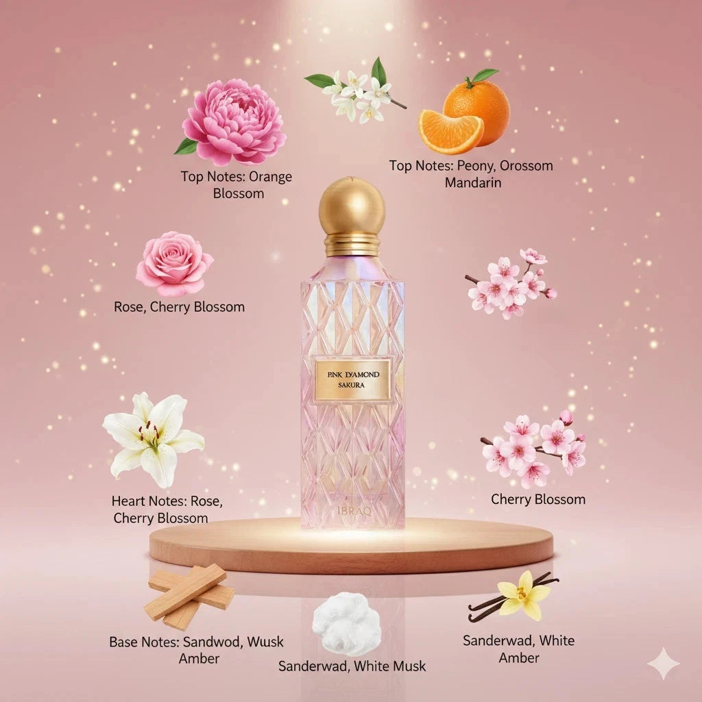 Pink Diamond Sakura Eau de Parfum 150ml Ibraheem Al Qurashi