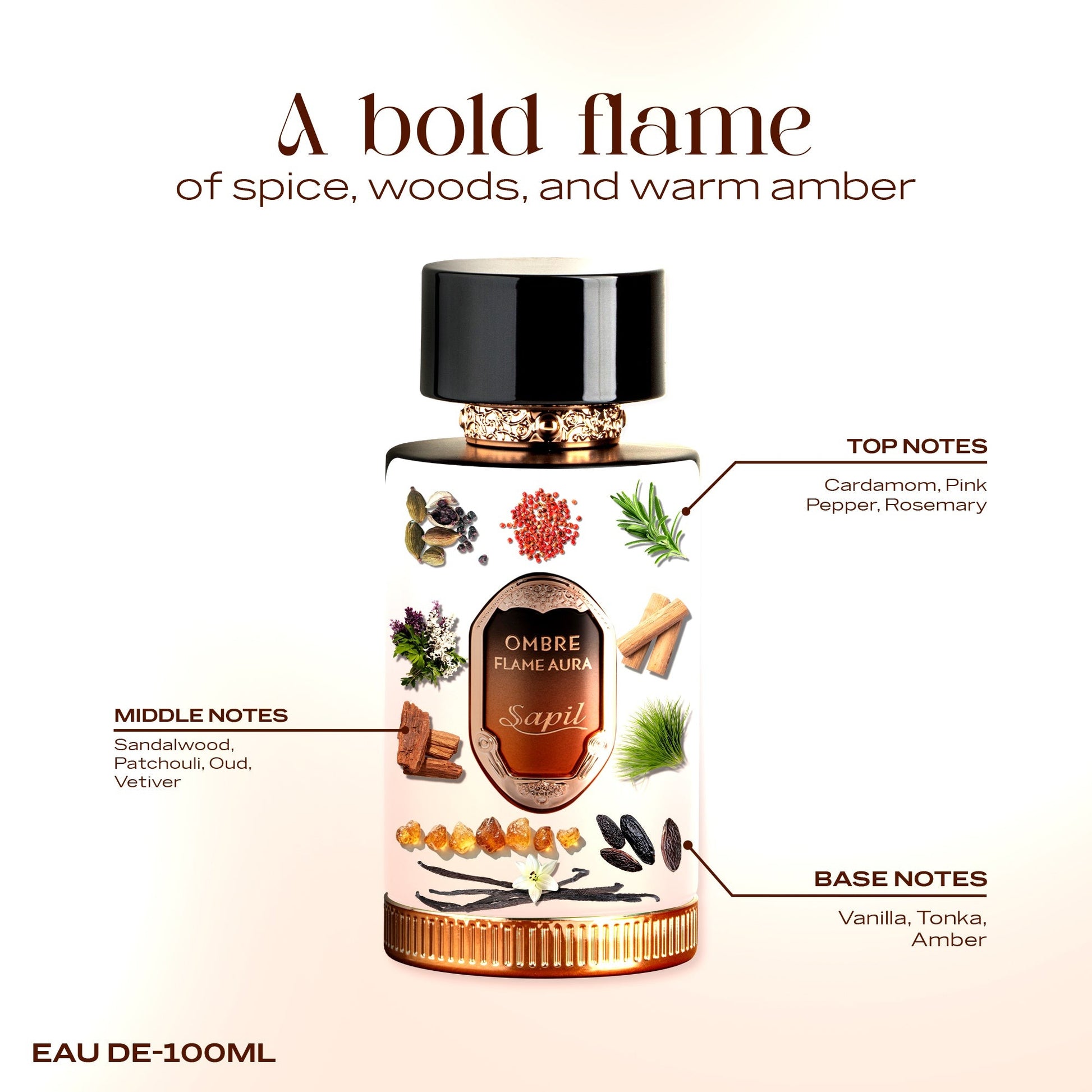 Ombre Flame Aura Eau de Parfum 100ml Sapil