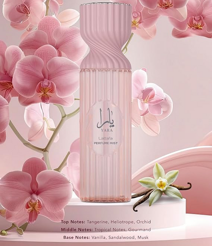 Yara Perfume Body Mist 250ml Tropical Creamy Sweet Fragrance Lattafa