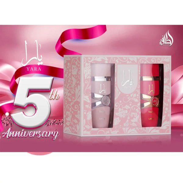 Yara 5th Anniversary Edition Gift Set Lattafa Yara and Yara Candy