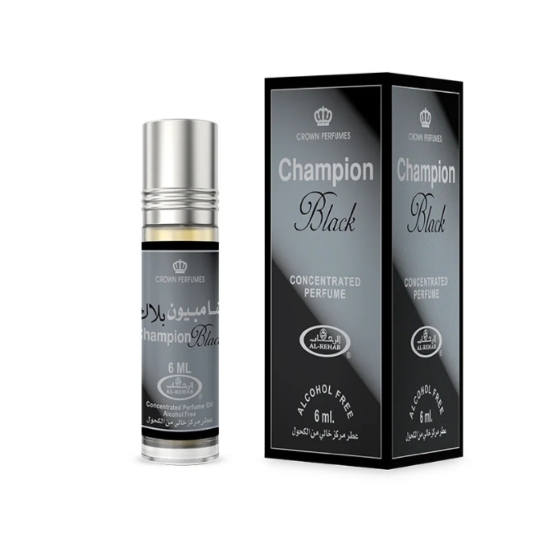 Image for Champion Black Perfume Oil 6ml Al Rehab x6 Champion Black Perfume Oil 6ml x6 Al Rehab